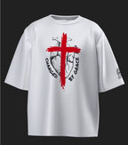 CHANGED BY GRACE ADDICT White Boxy Oversized T-Shirt