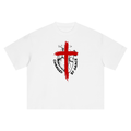 CHANGED BY GRACE ADDICT White Boxy Oversized T-Shirt