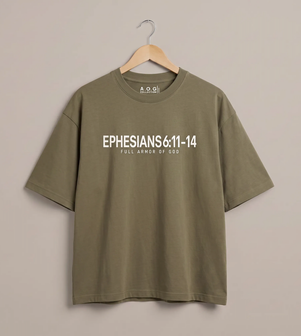 EPHESIAN AOG OLIVE PREMIUM BOXY T