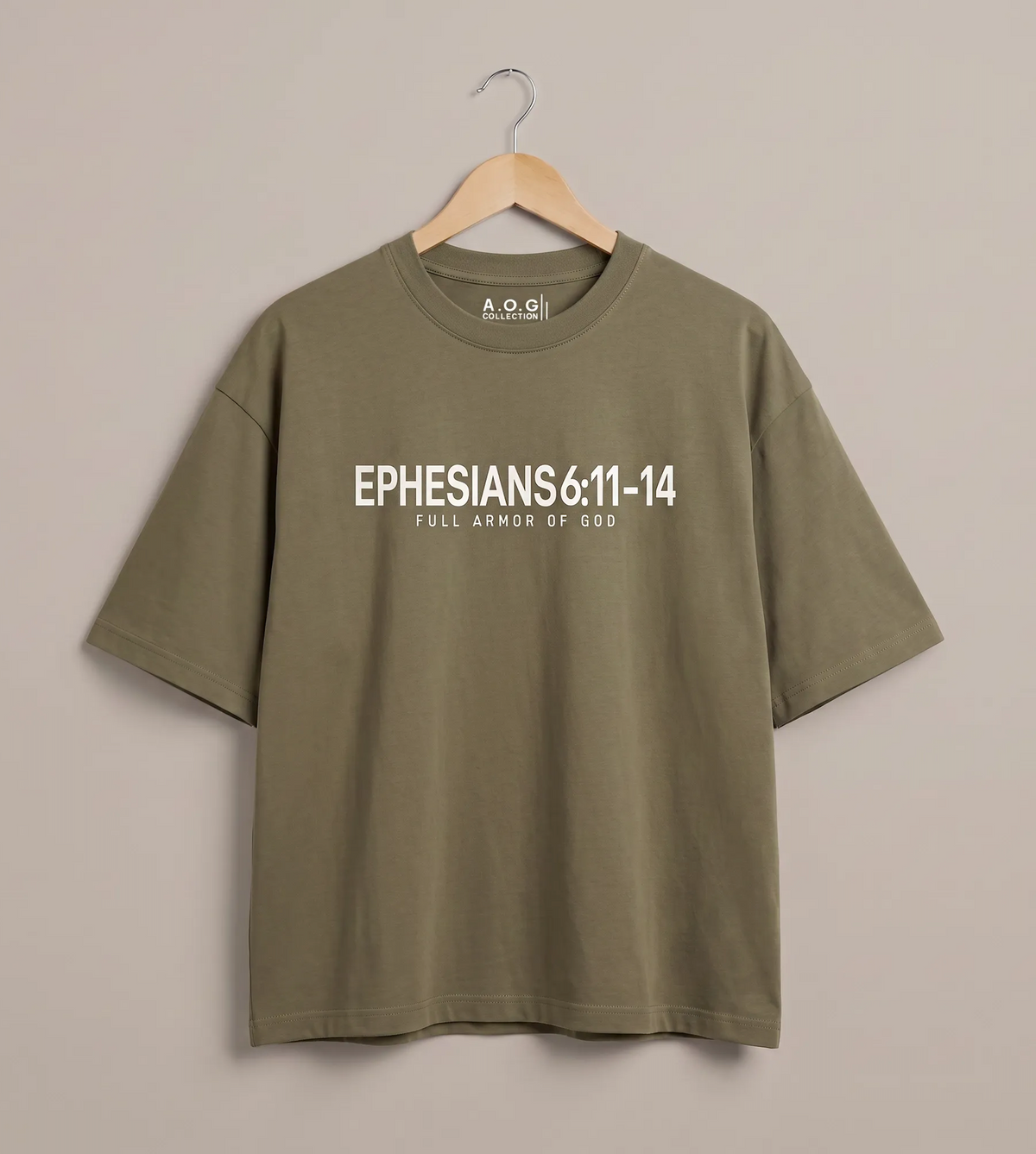 EPHESIAN AOG OLIVE PREMIUM BOXY T