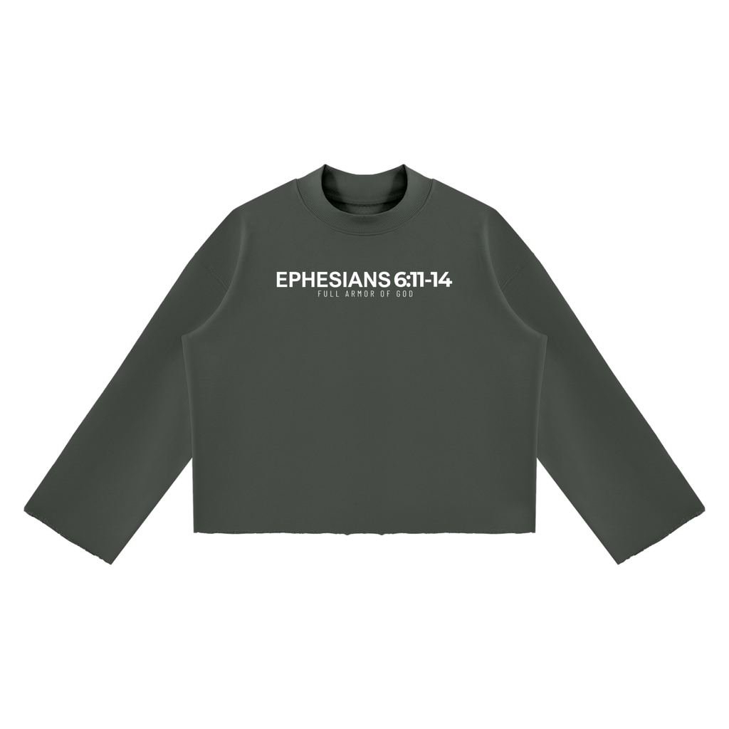 E6 Mock Neck Boxy Sweatshirt